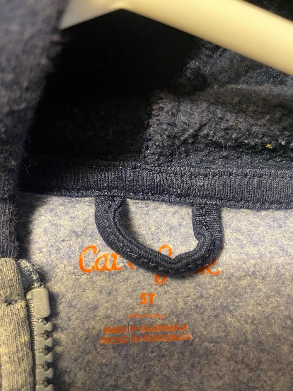 Cat & Jack Navy & Light Blue Zip-Up Hooded Jacket, Size 5T!